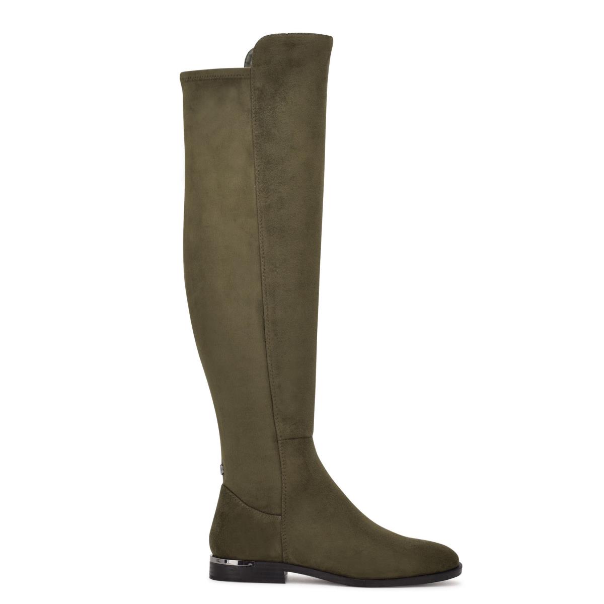 Bottes Nine West Allair Over the Knee Femme Vert Olive | 2513ROYEL