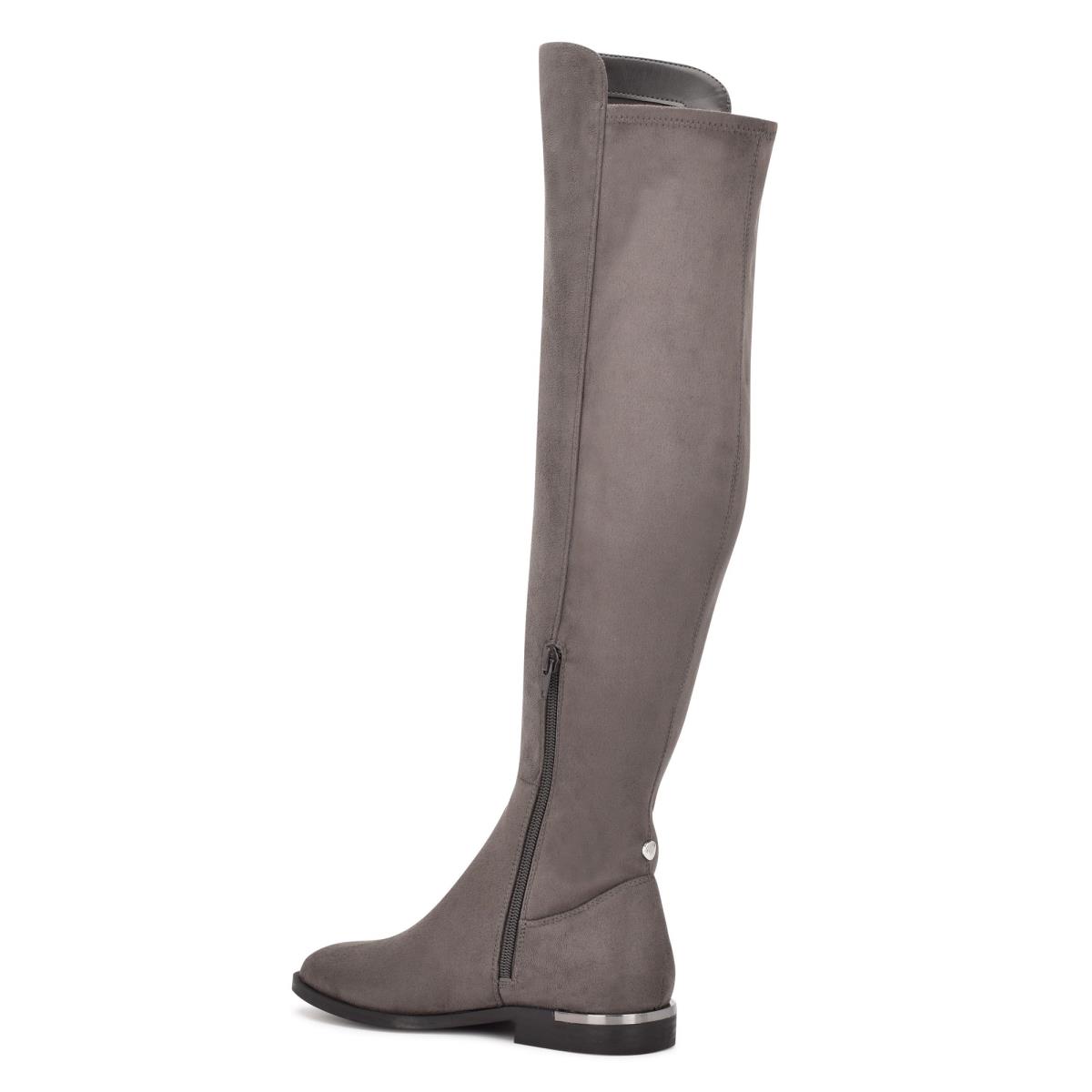 Bottes Nine West Allair Over the Knee Femme Grise | 8309LUGSD