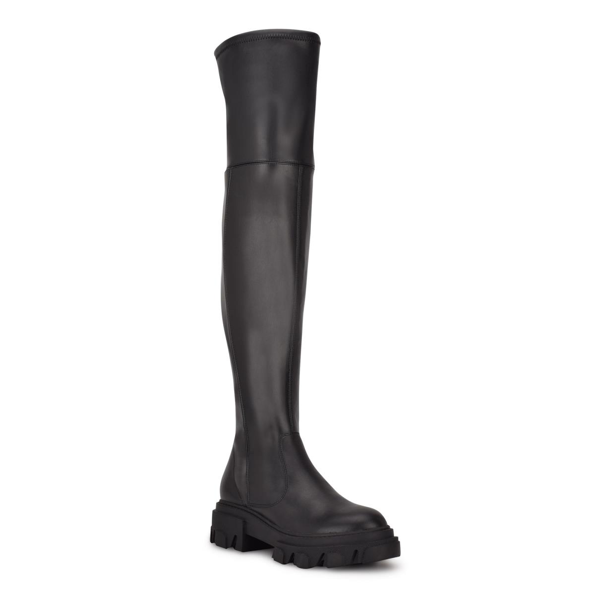 Bottes Nine West Cellie Over the Knee Lug Sole Femme Noir | 1572IFLNQ