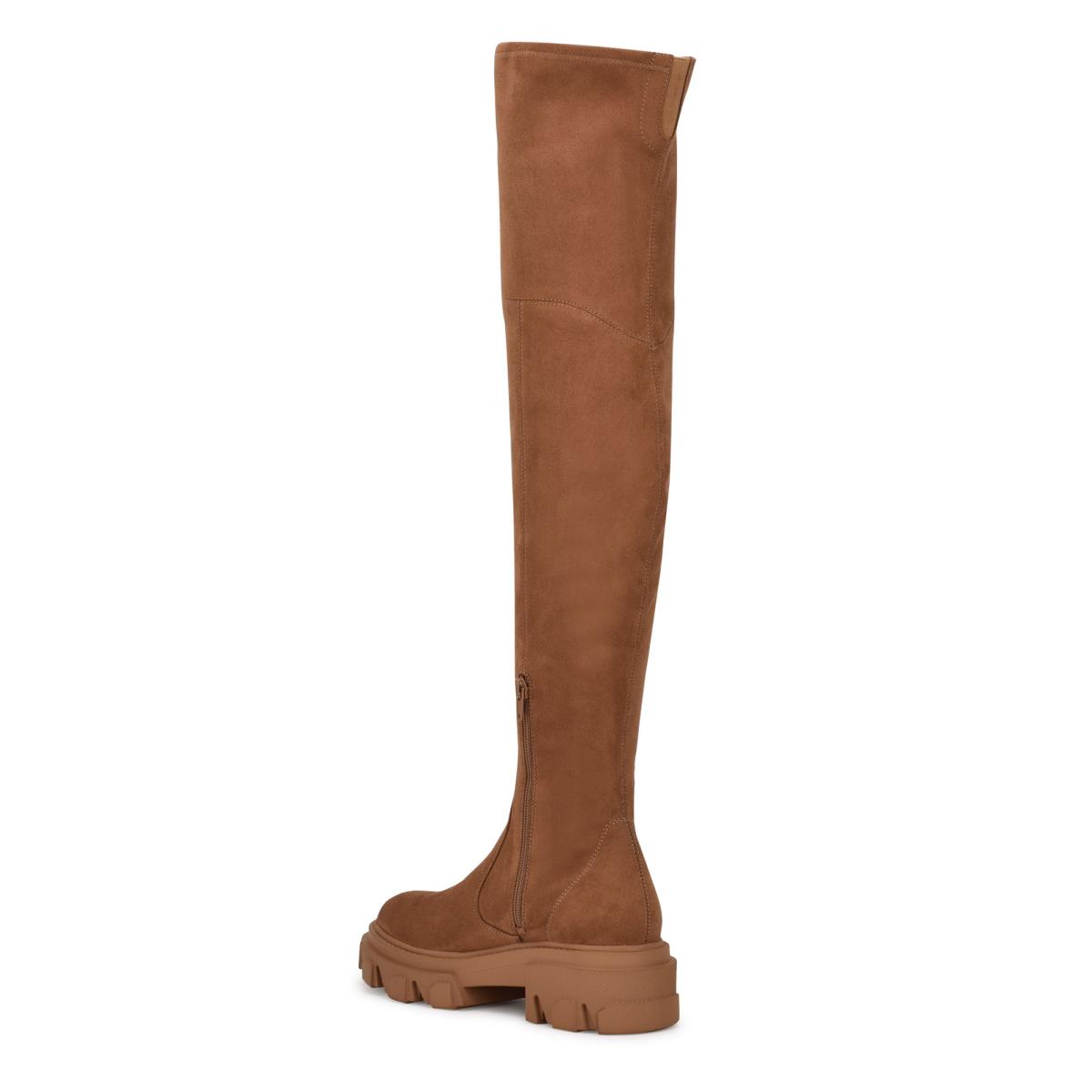 Bottes Nine West Cellie Over the Knee Lug Sole Femme Marron | 9283OTFZK