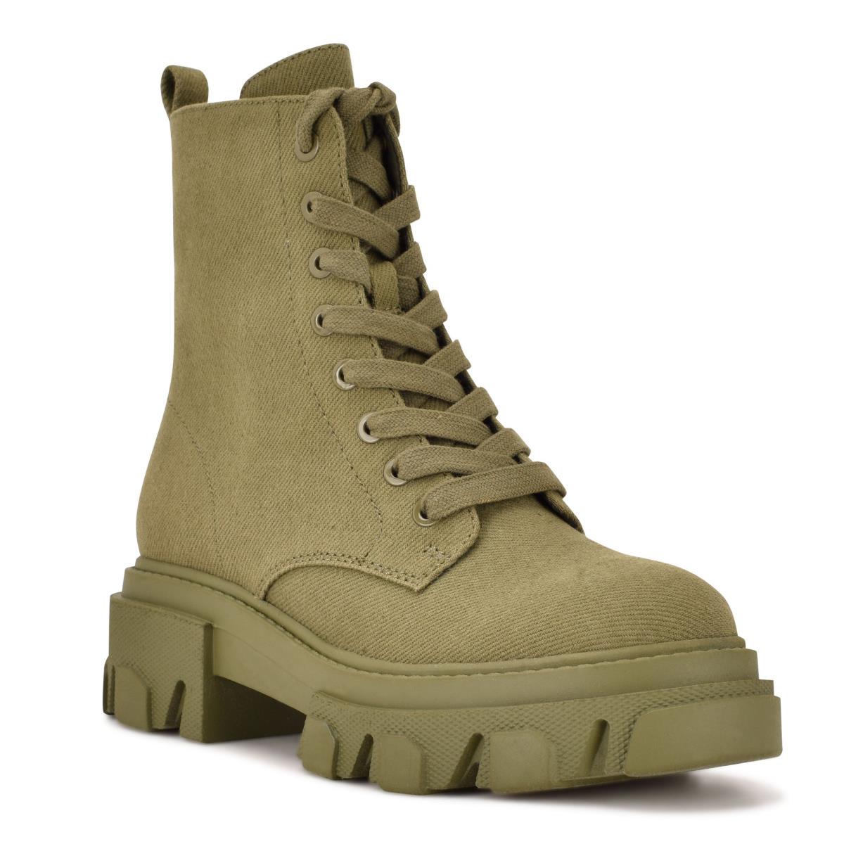 Bottes Nine West Clover Lug Sole Femme Vert Olive | 2481VRWFJ