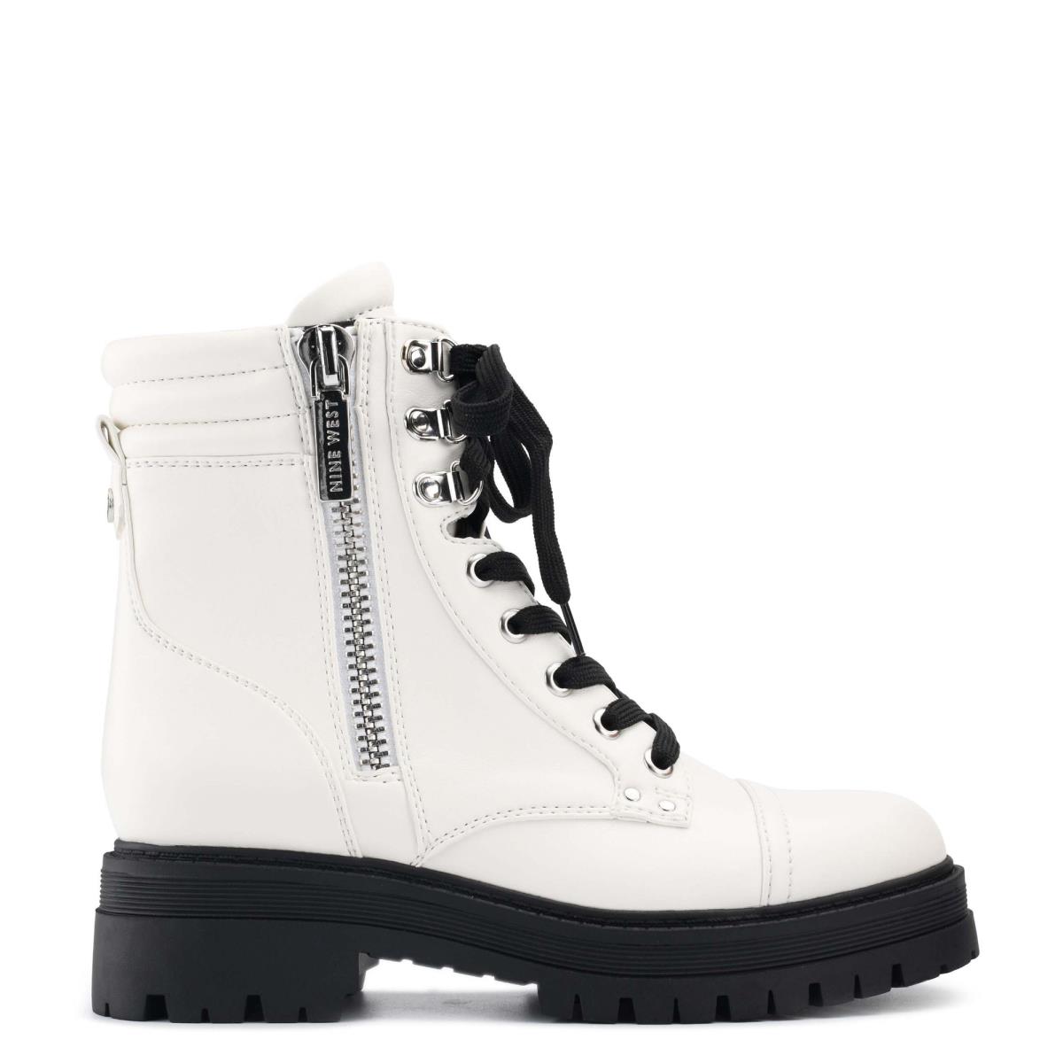 Bottes Nine West Prinze Lug Sole Femme Blanche | 9473HXVSD