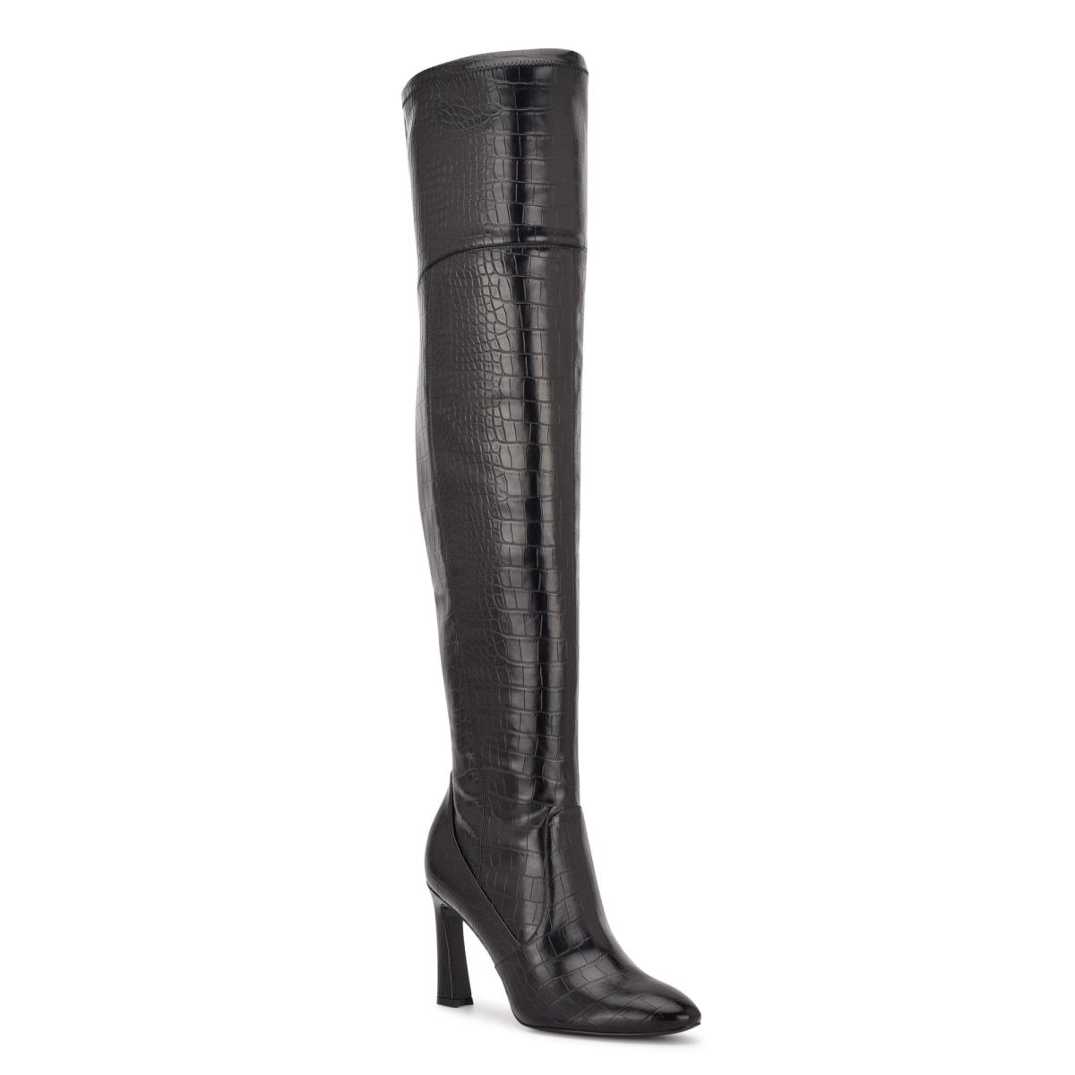 Bottes Nine West Sizzle Over The Knee Heel Femme Noir | 9014ZEOLM