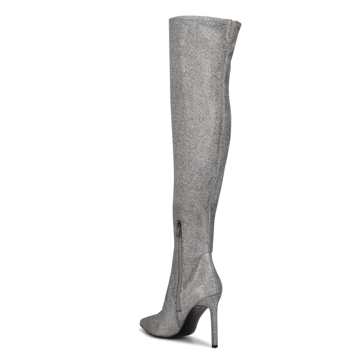 Bottes Nine West Tacy Over The Knee Femme Bleu Grise | 3186XUTZV