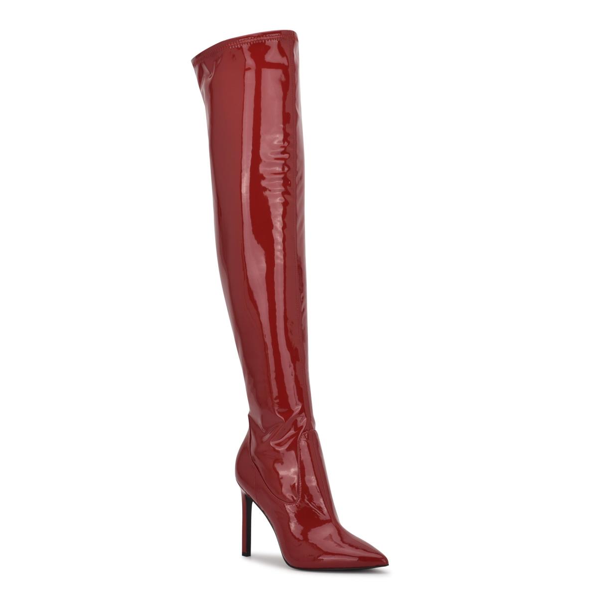 Bottes Nine West Tacy Over The Knee Femme Rouge | 6501CGLOZ