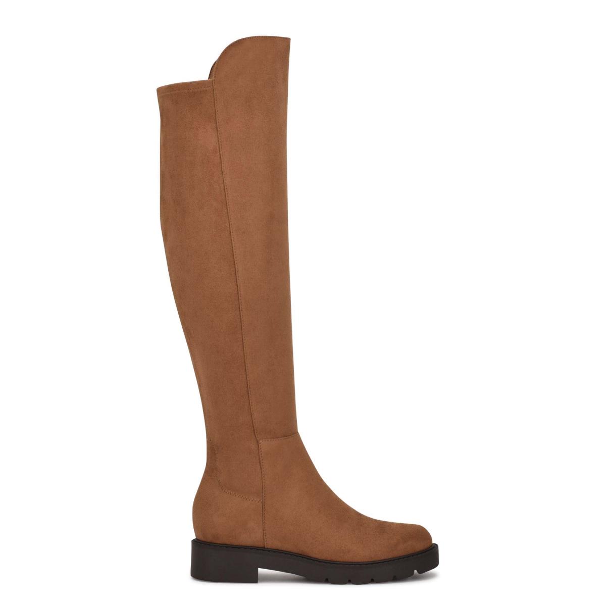 Bottes Nine West Tread Over The Knee Lug Sole Femme Marron | 6351OLJWQ