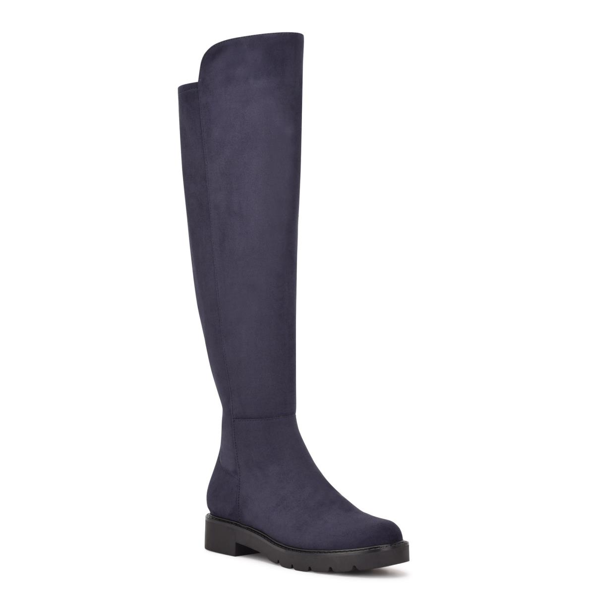 Bottes Nine West Tread Over The Knee Lug Sole Femme Bleu Marine | 7915THVRG