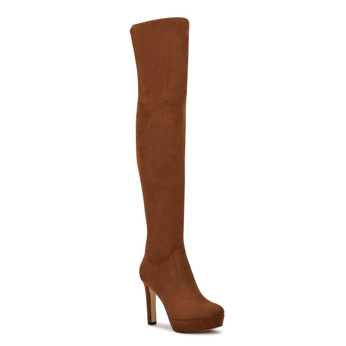 Bottes Plateforme Nine West Gotcha Larges Calf Over the Knee Femme Marron | 2174EXBNU