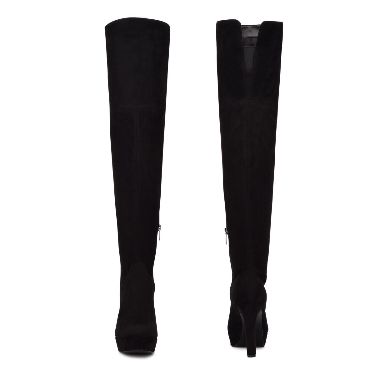 Bottes Plateforme Nine West Gotcha Larges Calf Over the Knee Femme Noir | 2475LBKXY