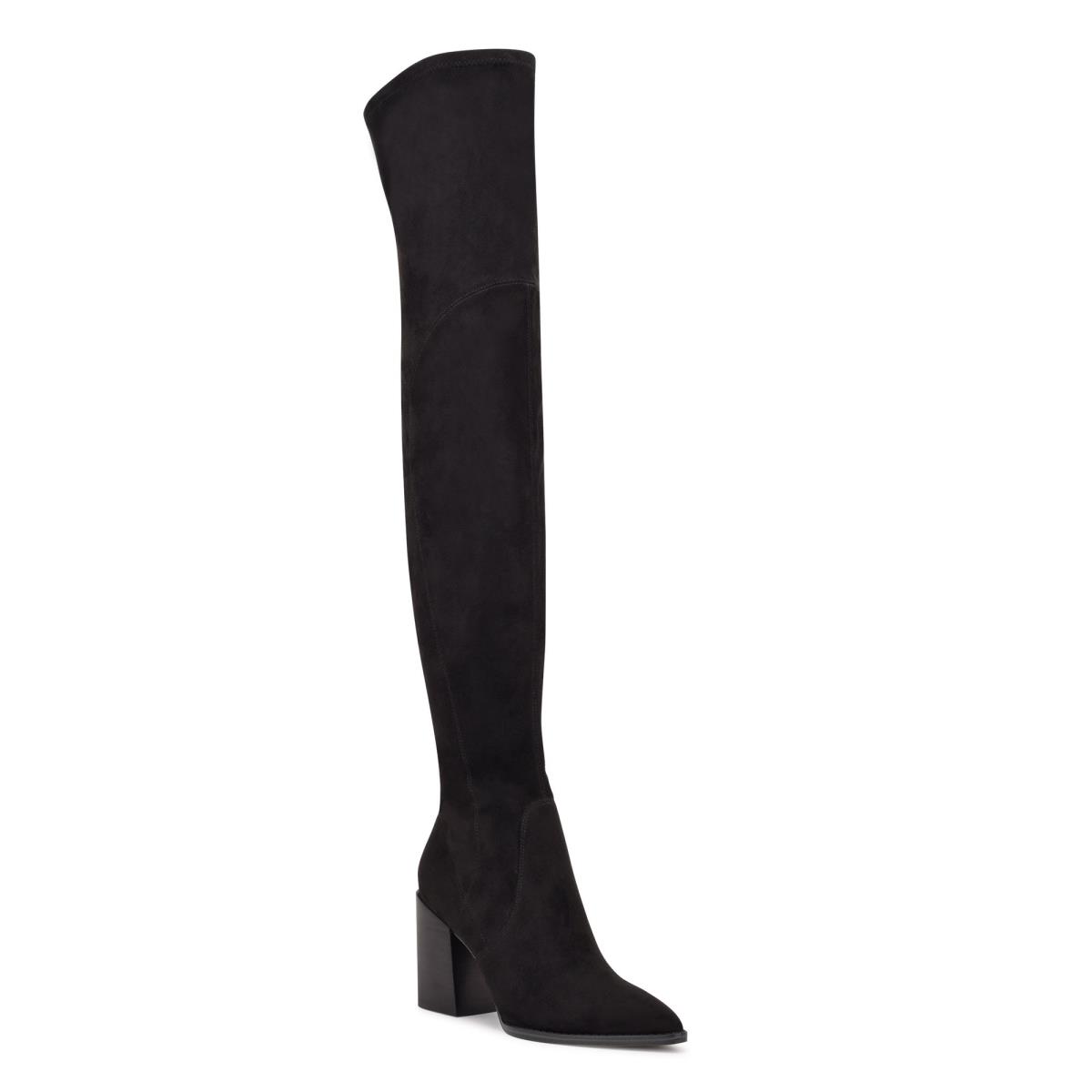 Bottes à Talons Nine West Barret Over The Knee Femme Noir | 0192VQBPY