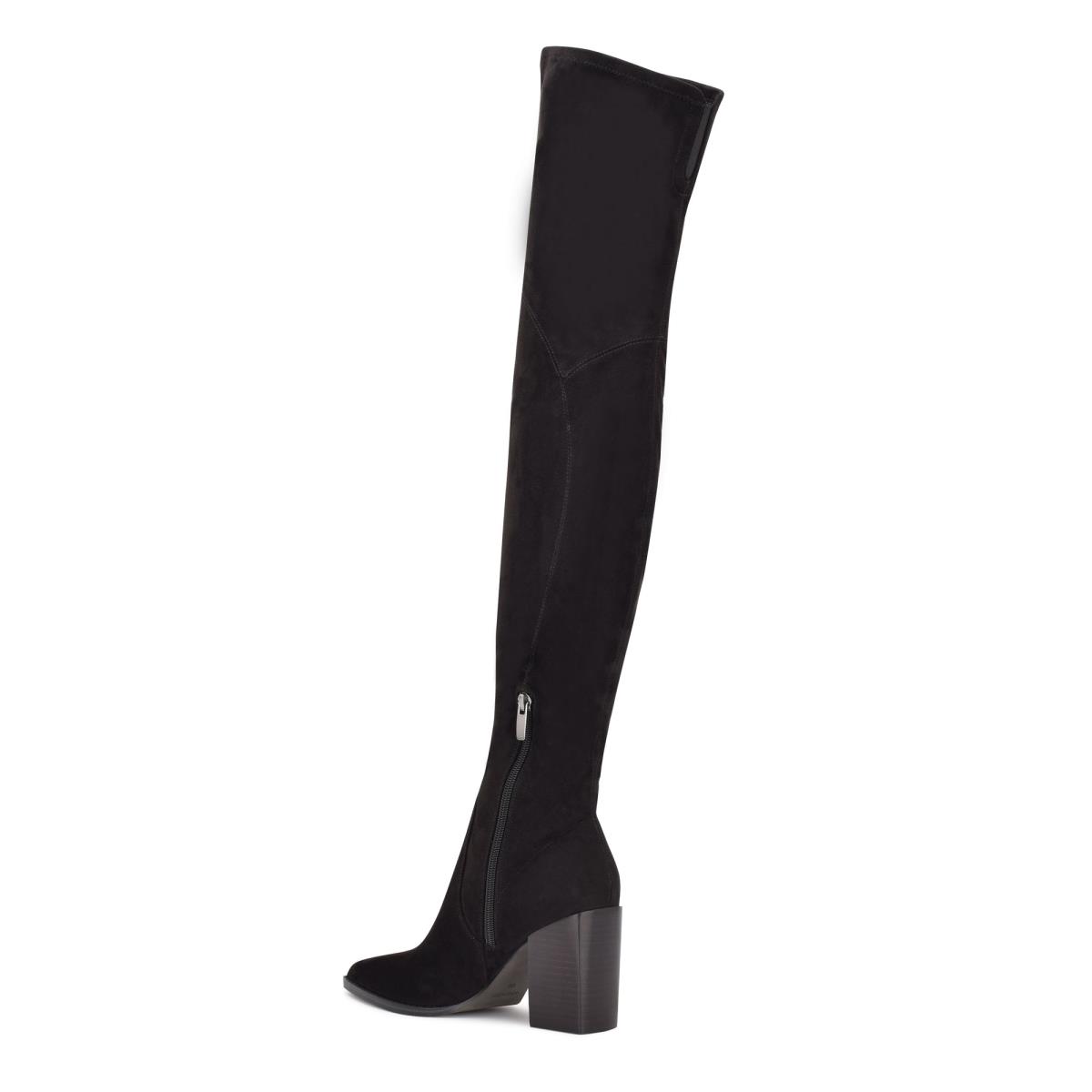 Bottes à Talons Nine West Barret Over The Knee Femme Noir | 0192VQBPY