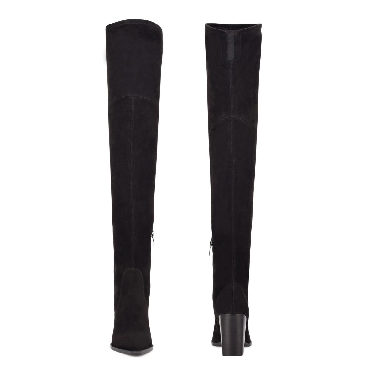 Bottes à Talons Nine West Barret Over The Knee Femme Noir | 0192VQBPY