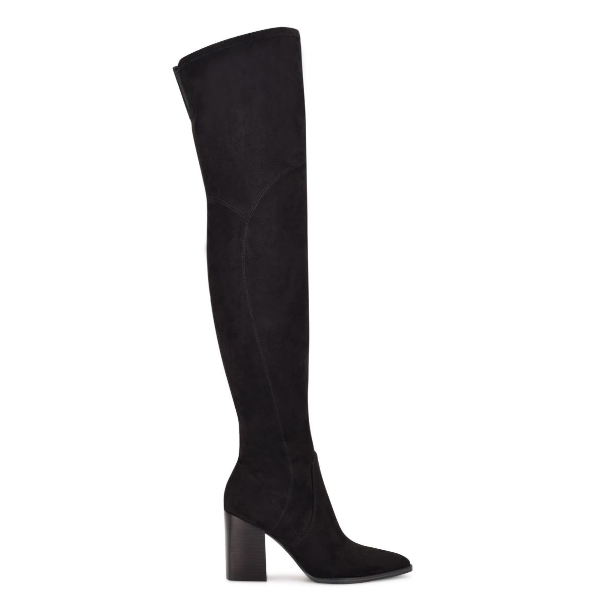 Bottes à Talons Nine West Barret Over The Knee Femme Noir | 0192VQBPY