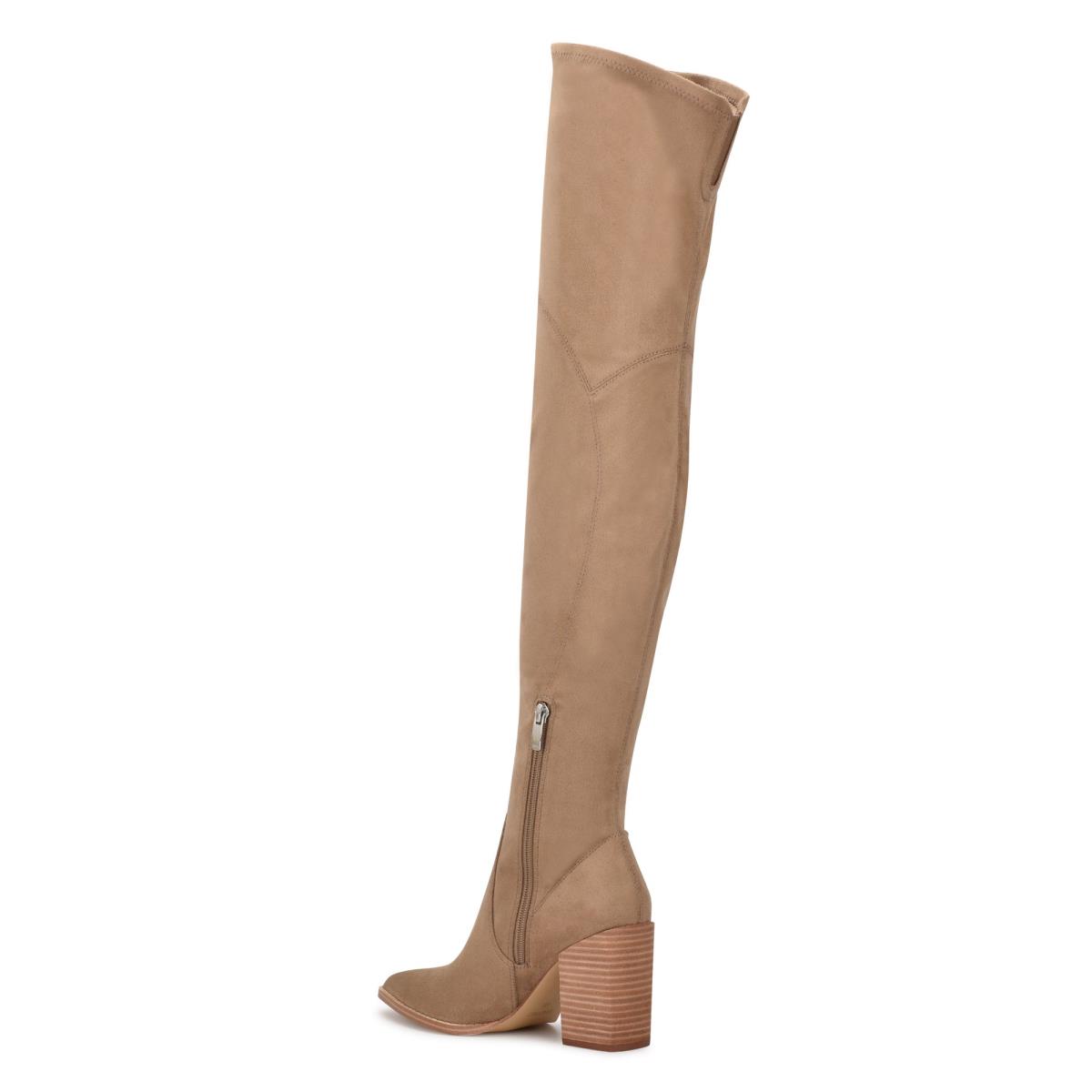 Bottes à Talons Nine West Barret Over The Knee Femme Beige Clair | 1290KAYPF