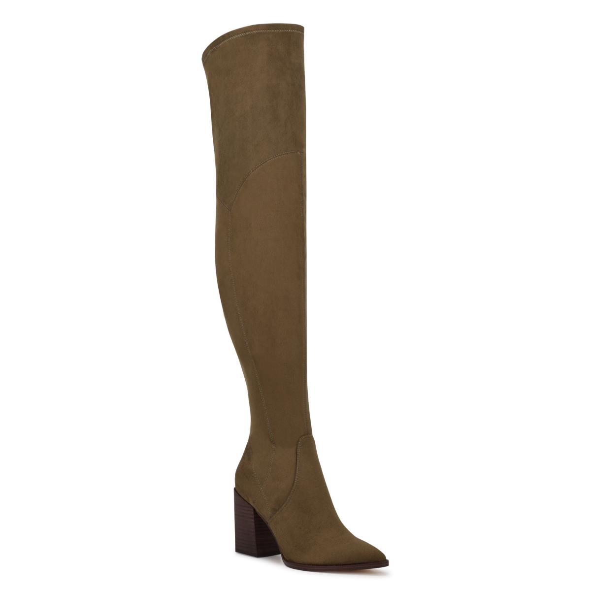 Bottes à Talons Nine West Barret Over The Knee Femme Marron Clair | 1603XOMTF