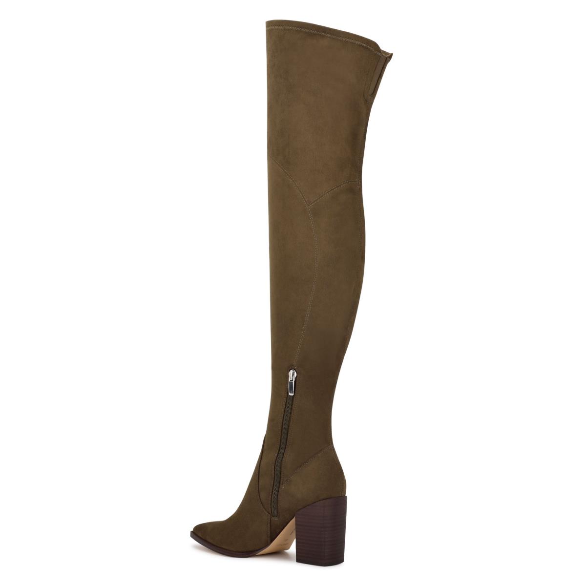 Bottes à Talons Nine West Barret Over The Knee Femme Marron Clair | 1603XOMTF