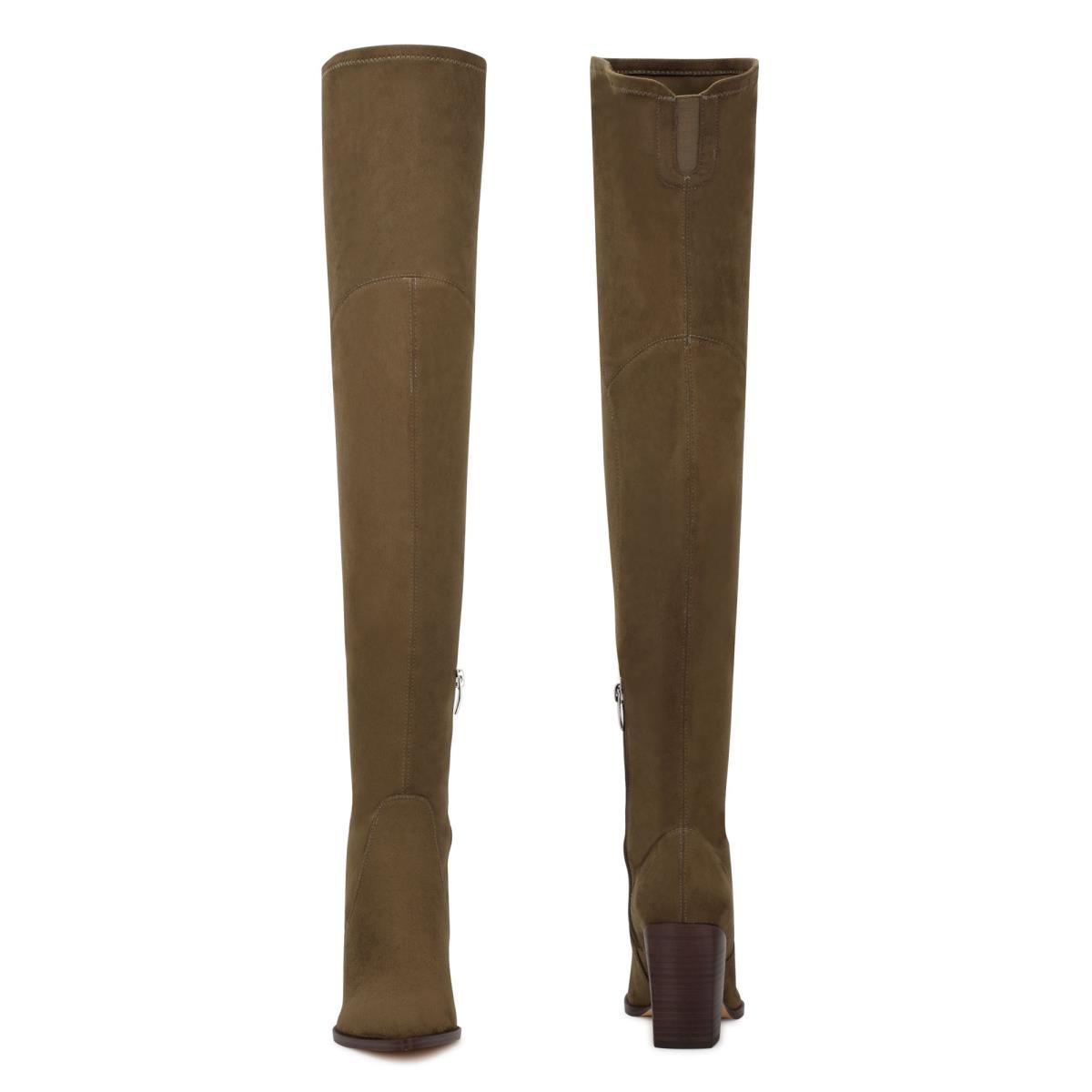 Bottes à Talons Nine West Barret Over The Knee Femme Marron Clair | 1603XOMTF