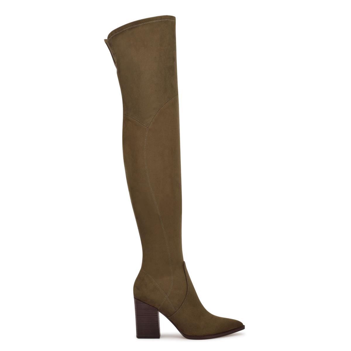 Bottes à Talons Nine West Barret Over The Knee Femme Marron Clair | 1603XOMTF