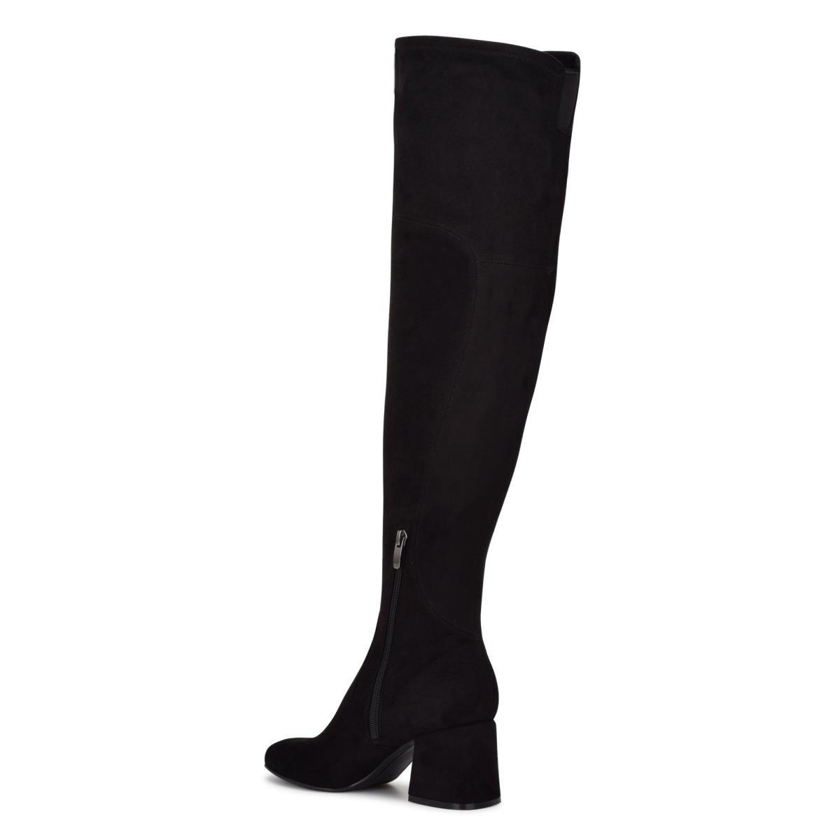 Bottes à Talons Nine West Blocky Over The Knee Femme Noir | 0695EMJBN