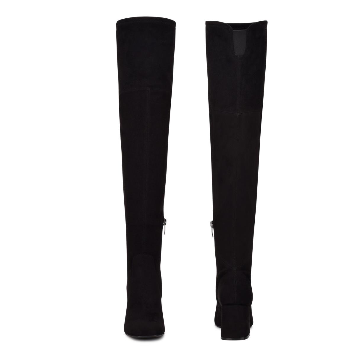 Bottes à Talons Nine West Blocky Over The Knee Femme Noir | 0695EMJBN