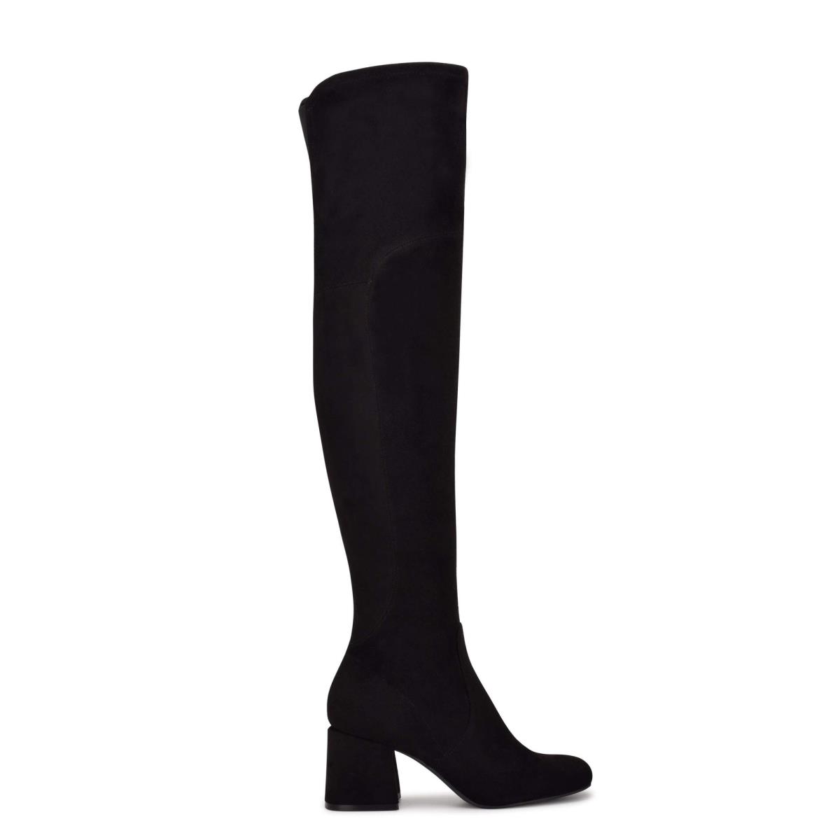 Bottes à Talons Nine West Blocky Over The Knee Femme Noir | 0695EMJBN