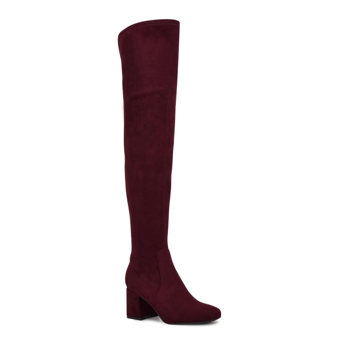 Bottes à Talons Nine West Blocky Over The Knee Femme Bordeaux | 9473OZMVP