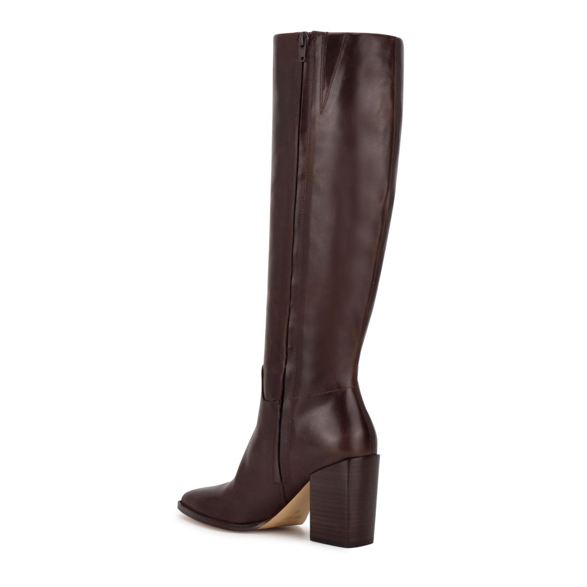 Bottes à Talons Nine West Brixe Femme Marron | 3980NJORV