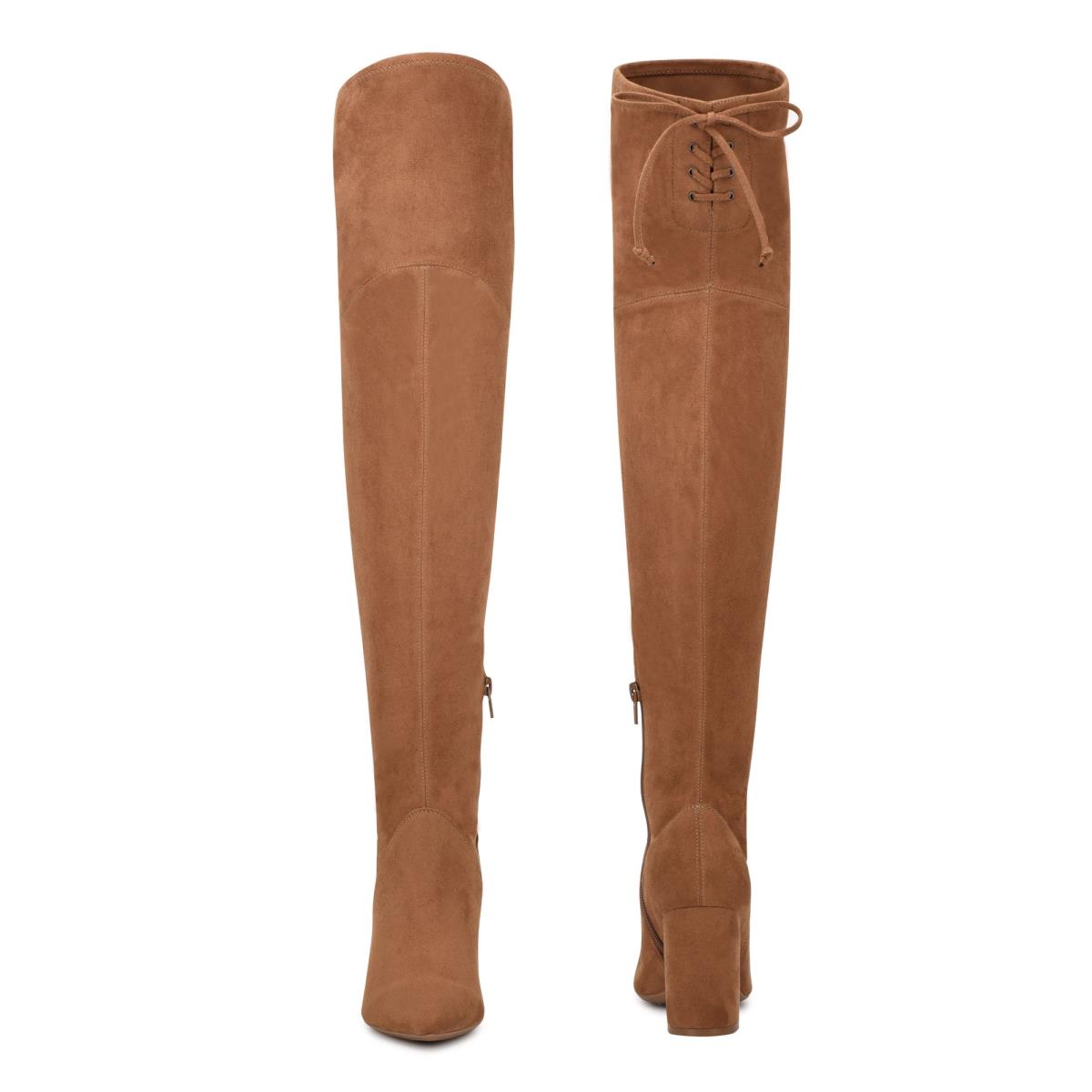 Bottes à Talons Nine West Ceeya 9x9 Over The Knee Femme Marron | 4069FEMID