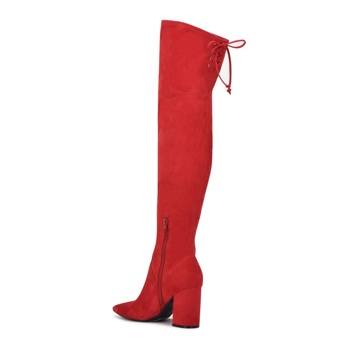 Bottes à Talons Nine West Ceeya 9x9 Over The Knee Femme Rouge | 5301UBFPI