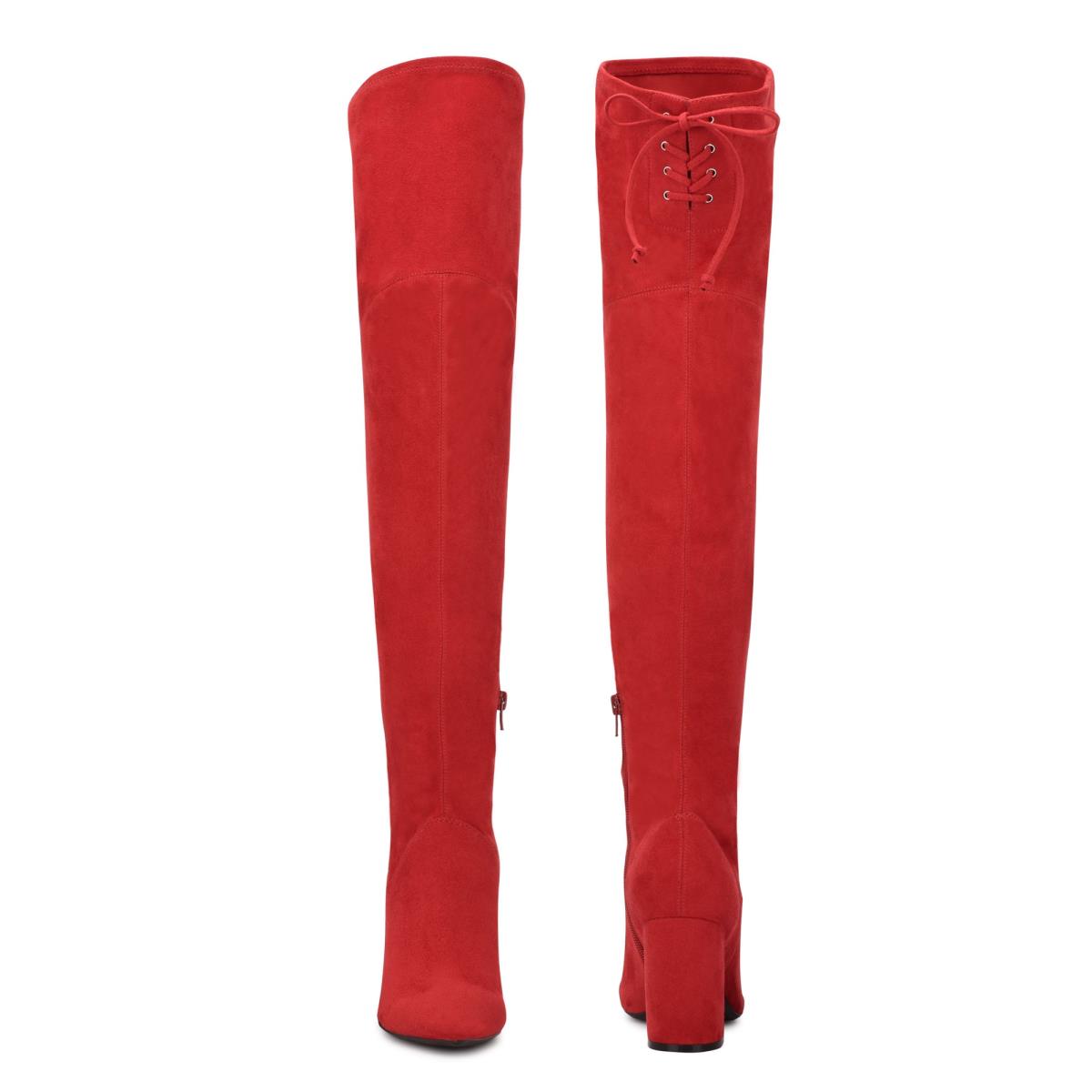 Bottes à Talons Nine West Ceeya 9x9 Over The Knee Femme Rouge | 5301UBFPI