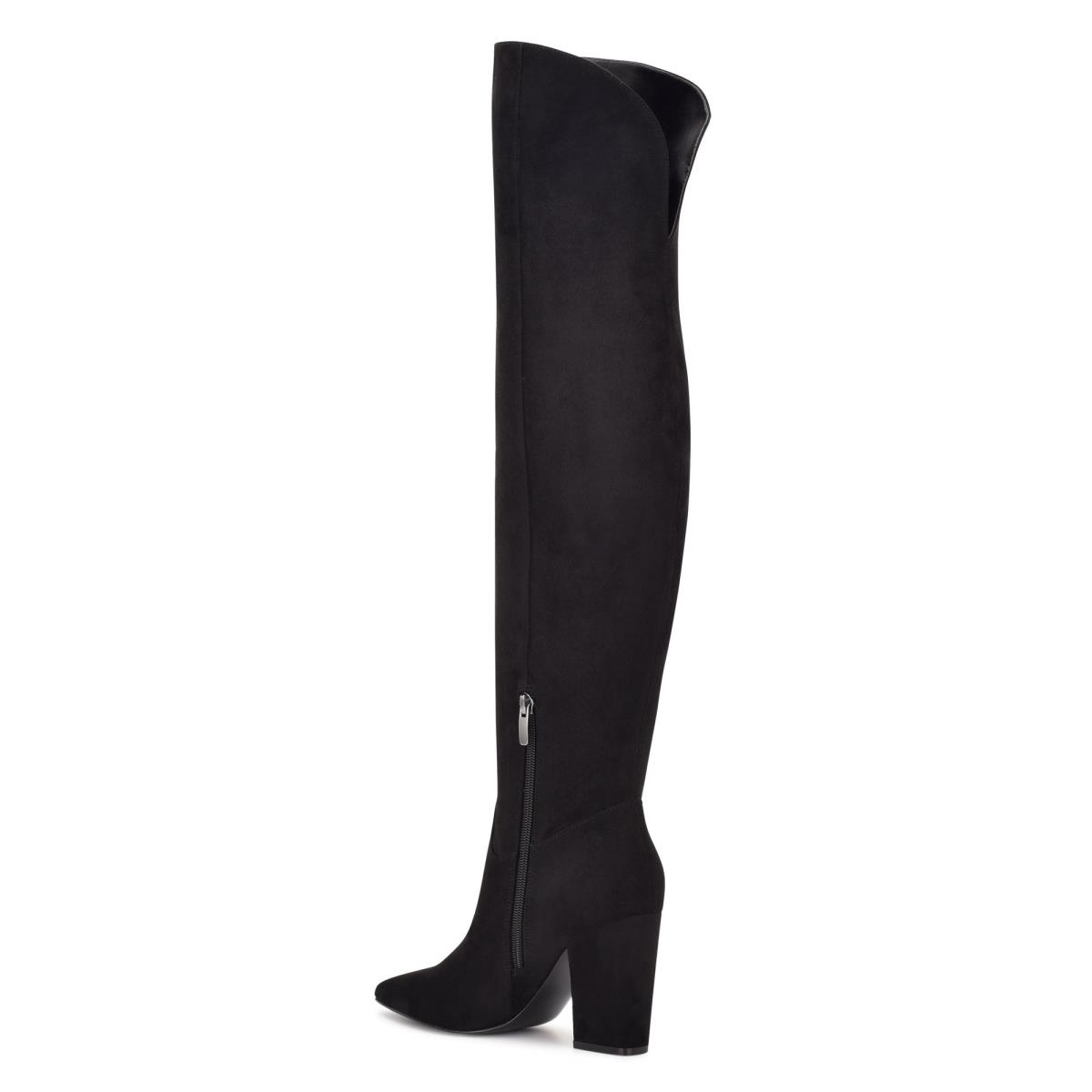 Bottes à Talons Nine West Goforit Over The Knee Femme Noir | 3482NSJFD