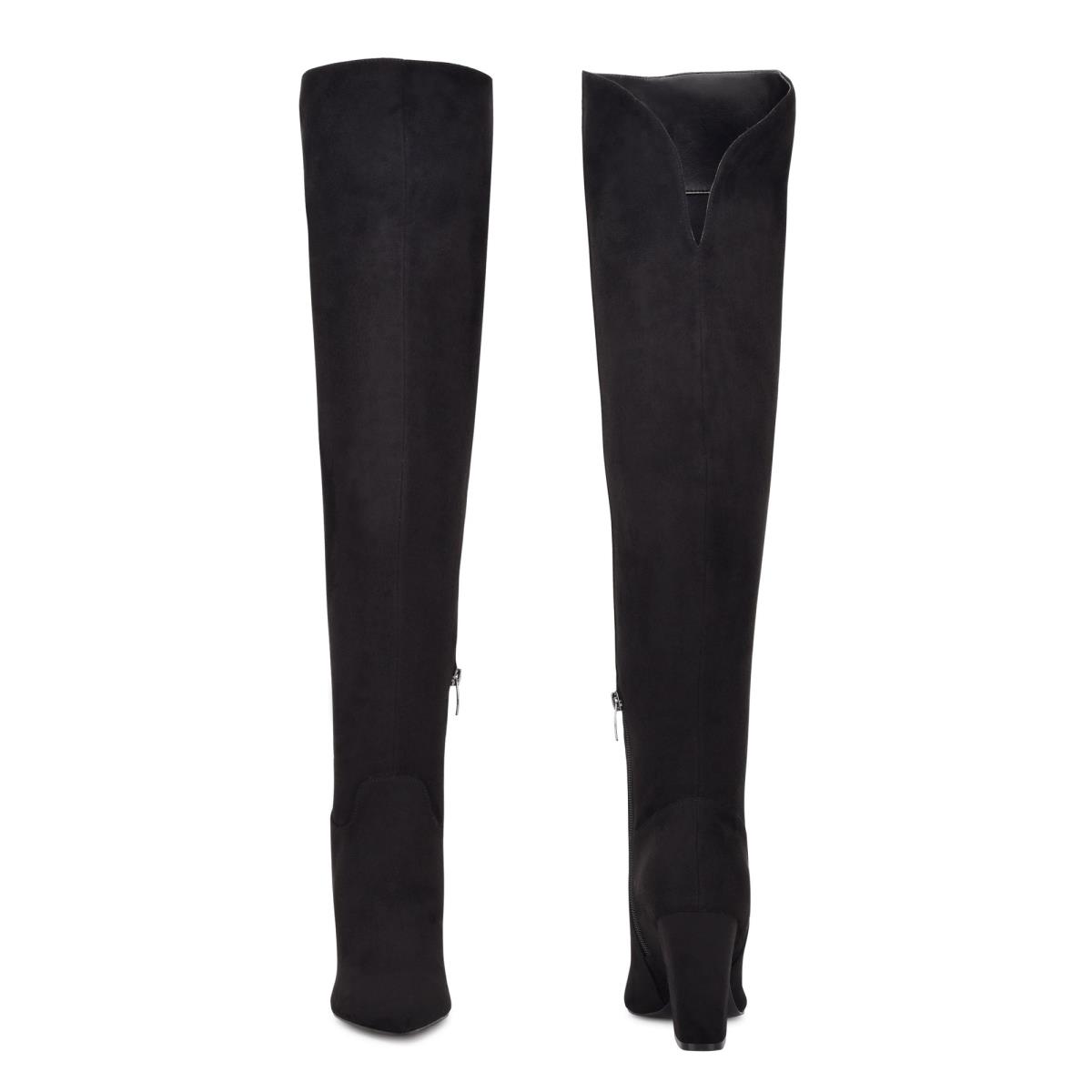 Bottes à Talons Nine West Goforit Over The Knee Femme Noir | 3482NSJFD