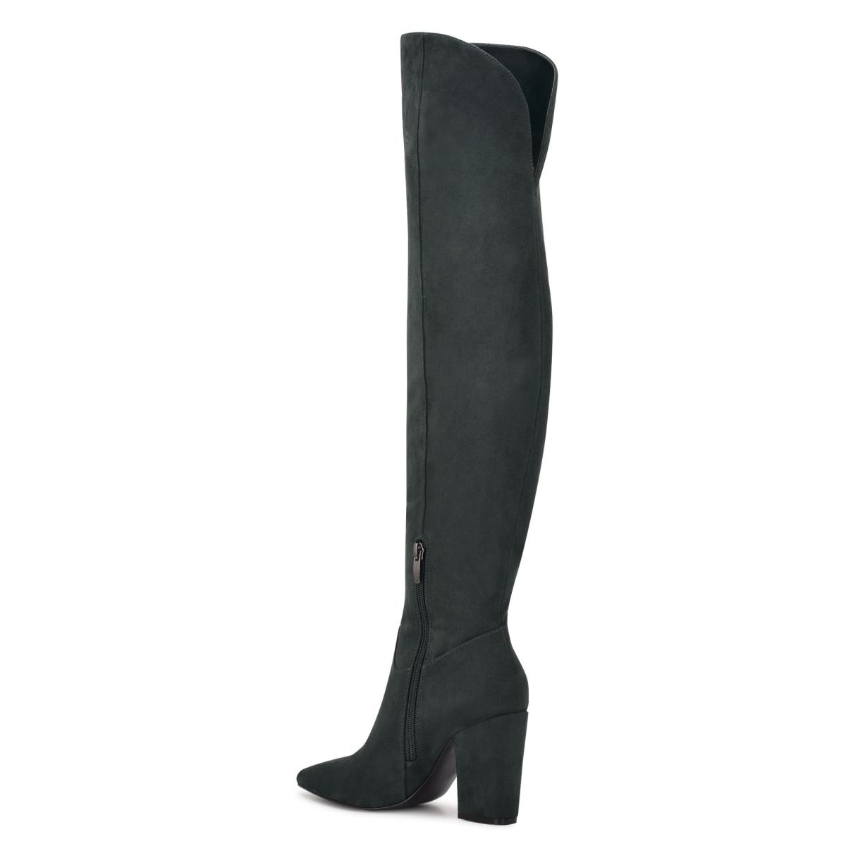 Bottes à Talons Nine West Goforit Over The Knee Femme Noir | 9378UHNPM