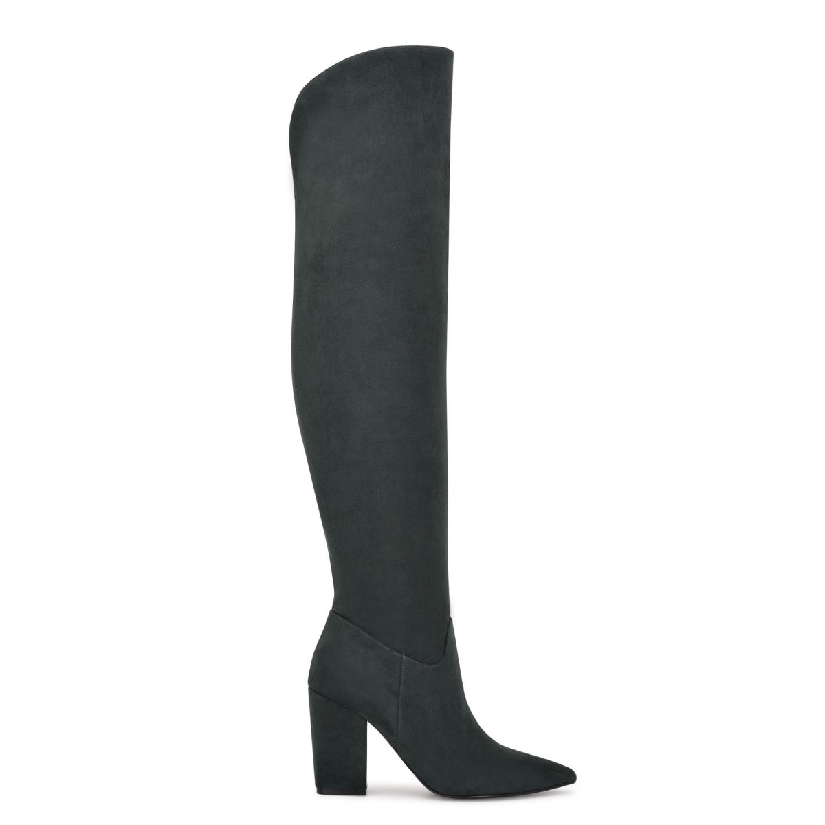 Bottes à Talons Nine West Goforit Over The Knee Femme Noir | 9378UHNPM