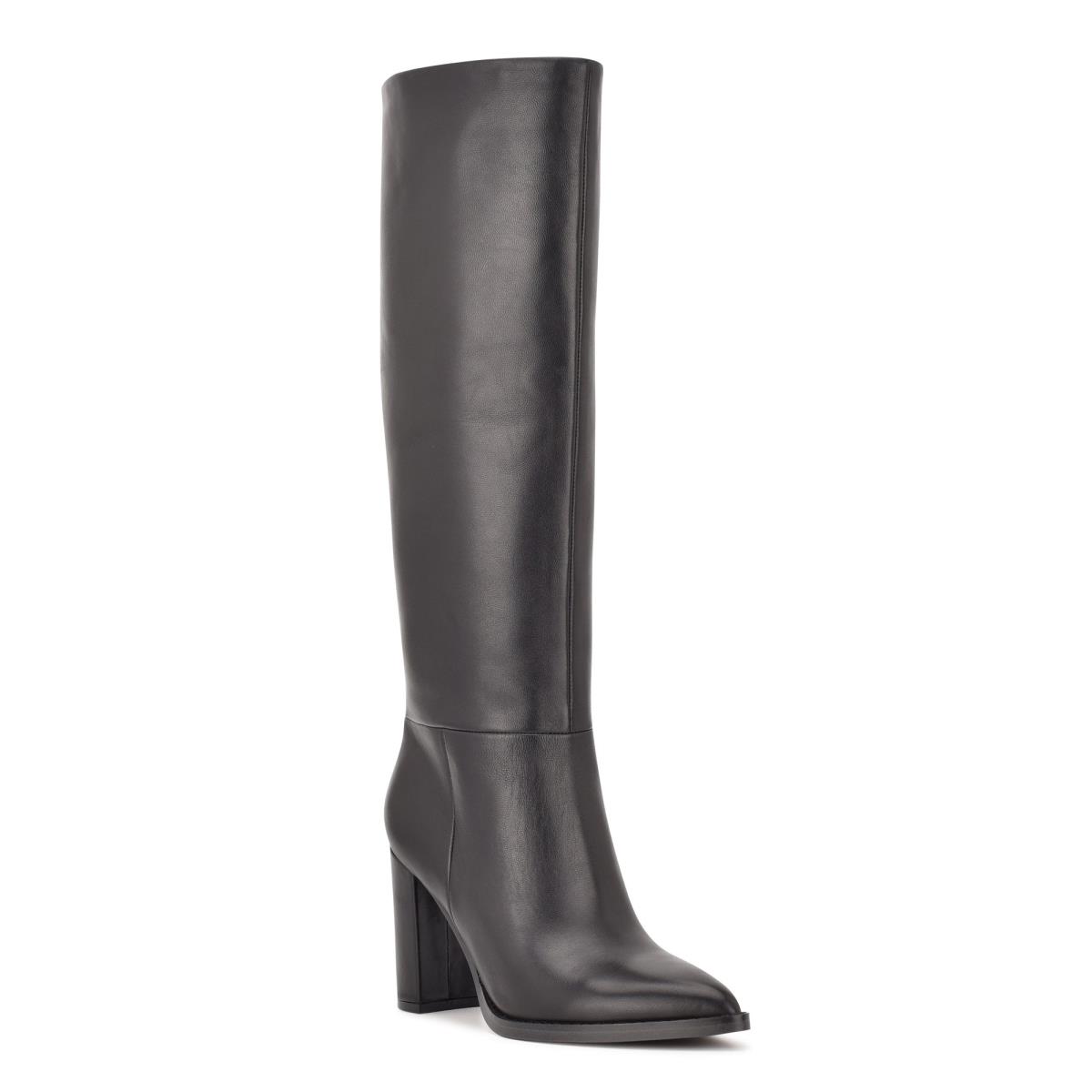 Bottes à Talons Nine West Hiya Larges Calf Femme Noir | 1540ESTZQ