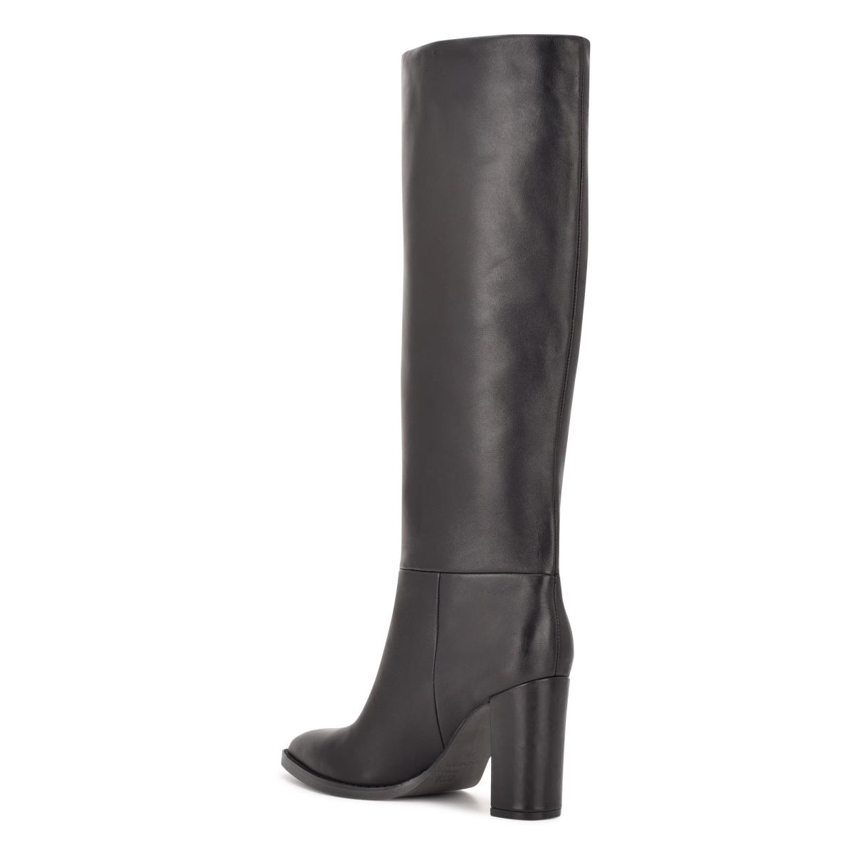 Bottes à Talons Nine West Hiya Larges Calf Femme Noir | 1540ESTZQ