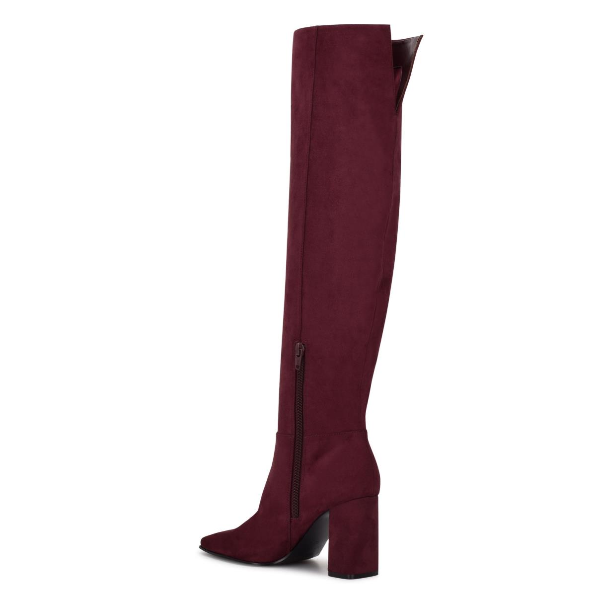 Bottes à Talons Nine West Kalida Femme Bordeaux | 9128RZMLX