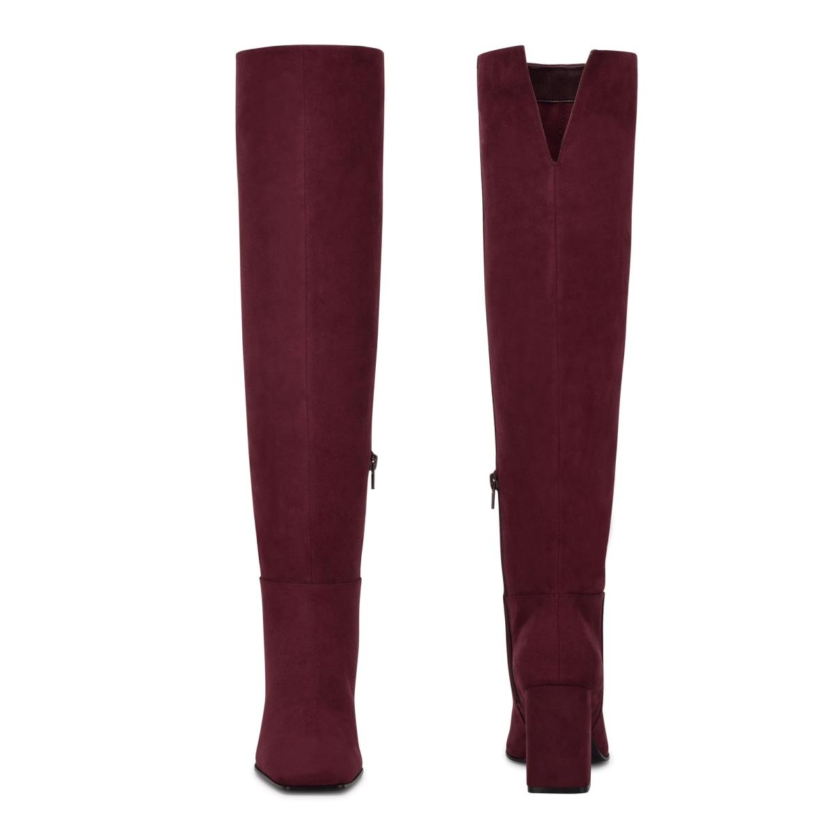 Bottes à Talons Nine West Kalida Femme Bordeaux | 9128RZMLX