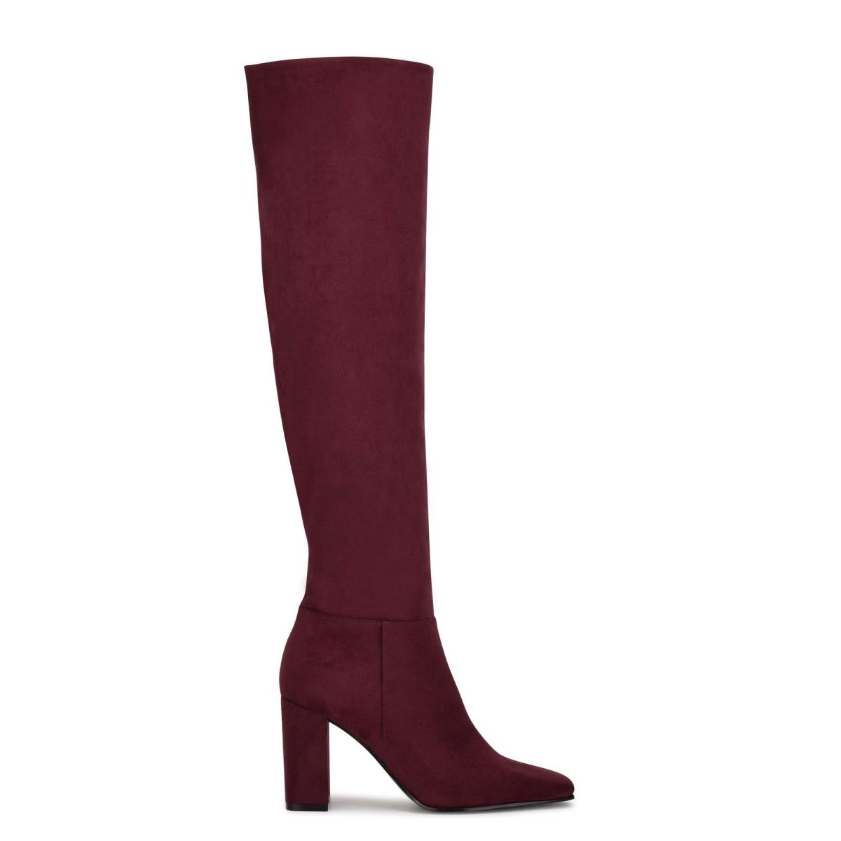 Bottes à Talons Nine West Kalida Femme Bordeaux | 9128RZMLX