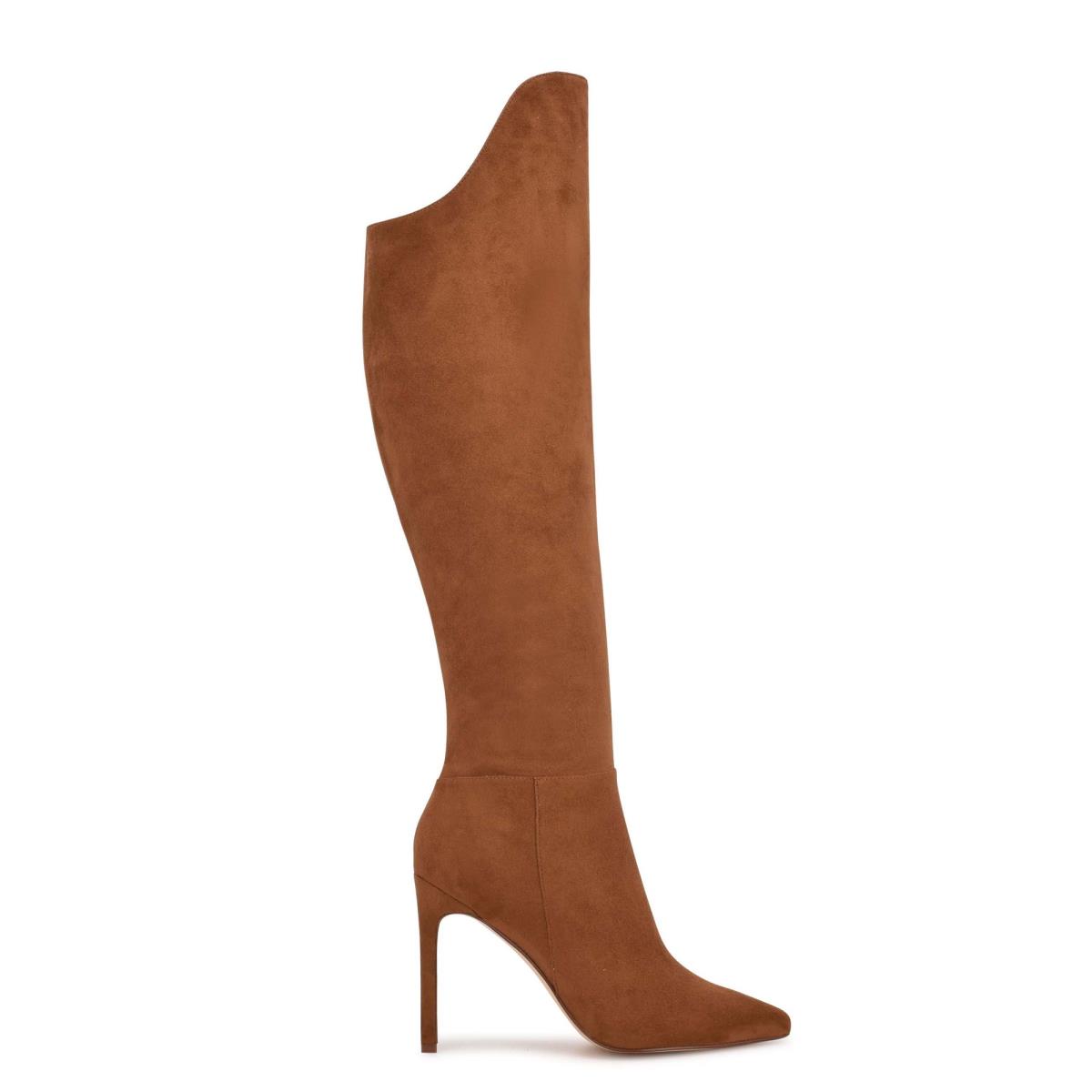 Bottes à Talons Nine West Teleena Femme Marron | 1086ZPLWT