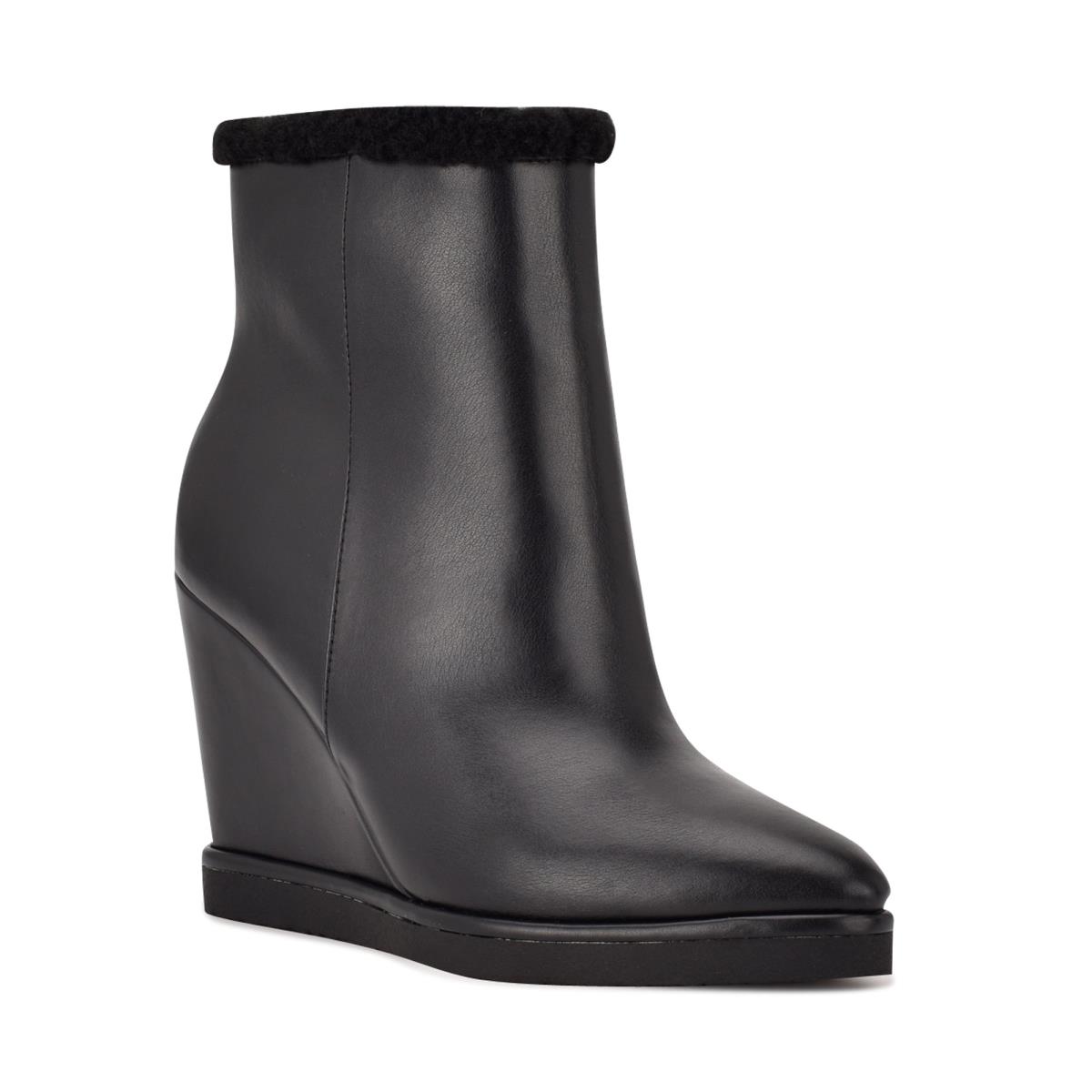 Bottines Nine West Apres Wedge Femme Noir | 0312DYNLZ