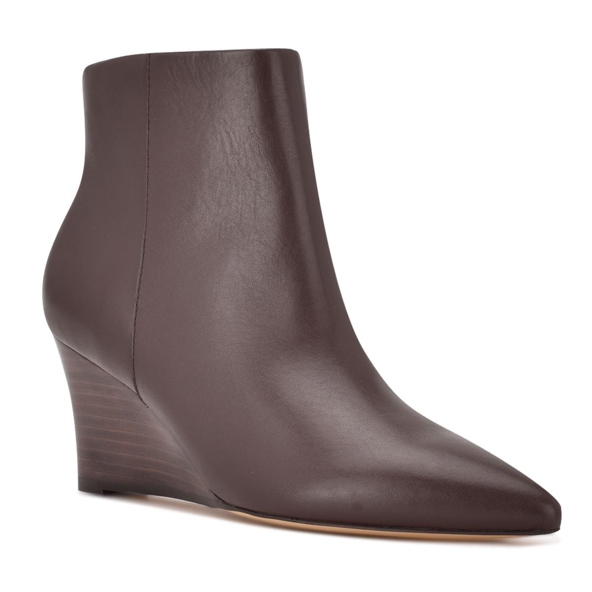 Bottines Nine West Carter Wedge Femme Marron | 8120WIZUK