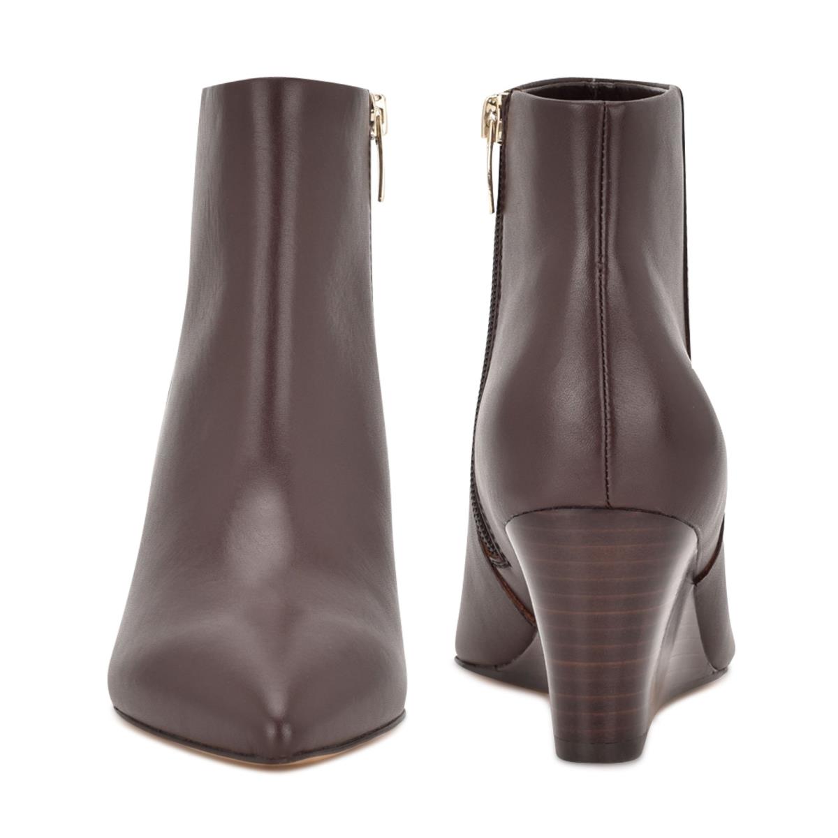 Bottines Nine West Carter Wedge Femme Marron | 8120WIZUK