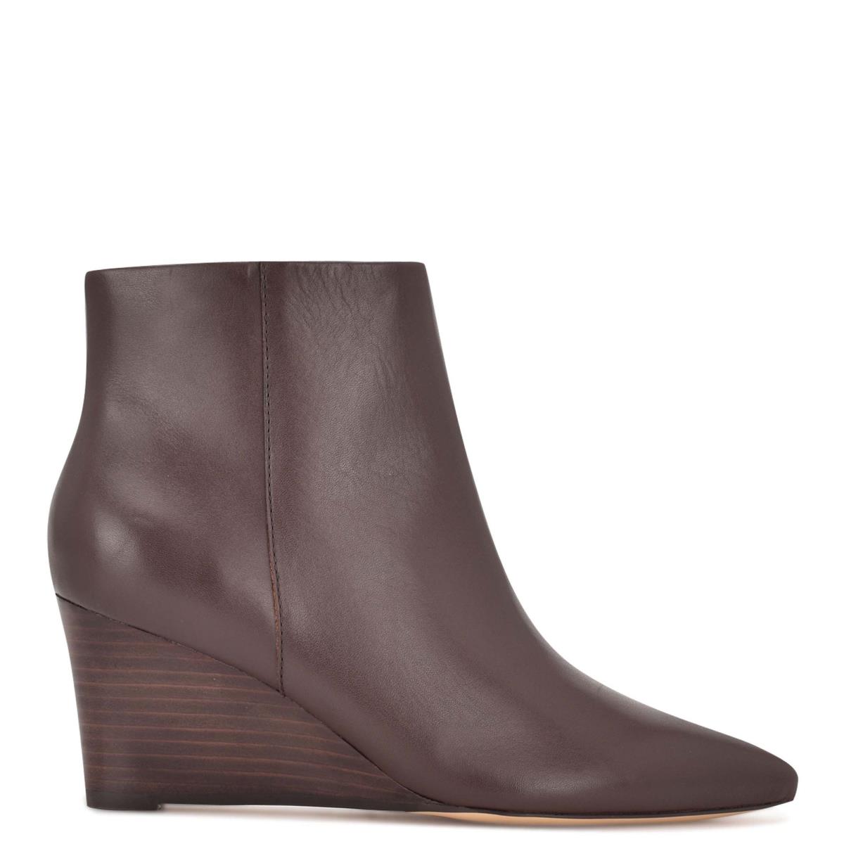 Bottines Nine West Carter Wedge Femme Marron | 8120WIZUK