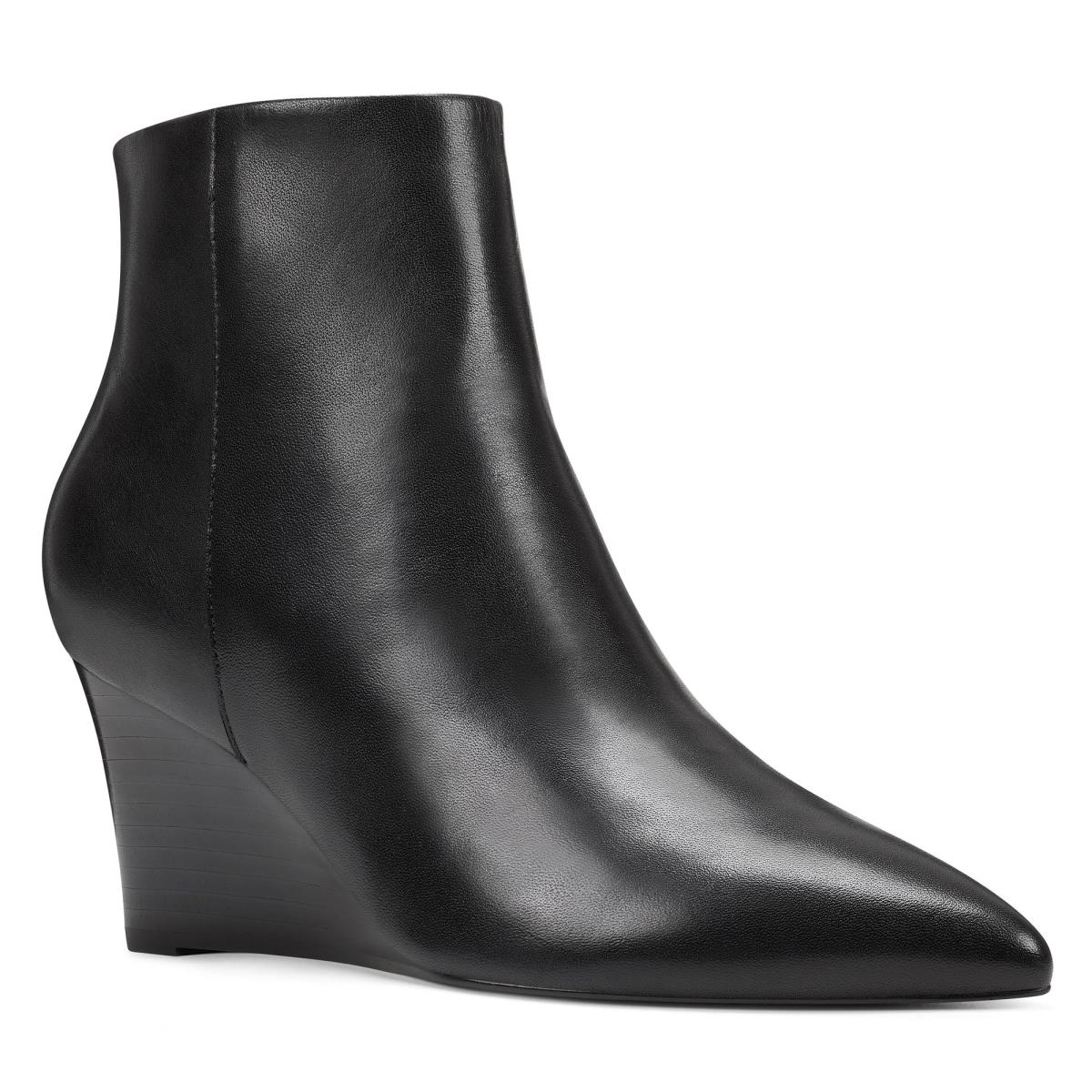 Bottines Nine West Carter Wedge Femme Noir | 4389YGSWD