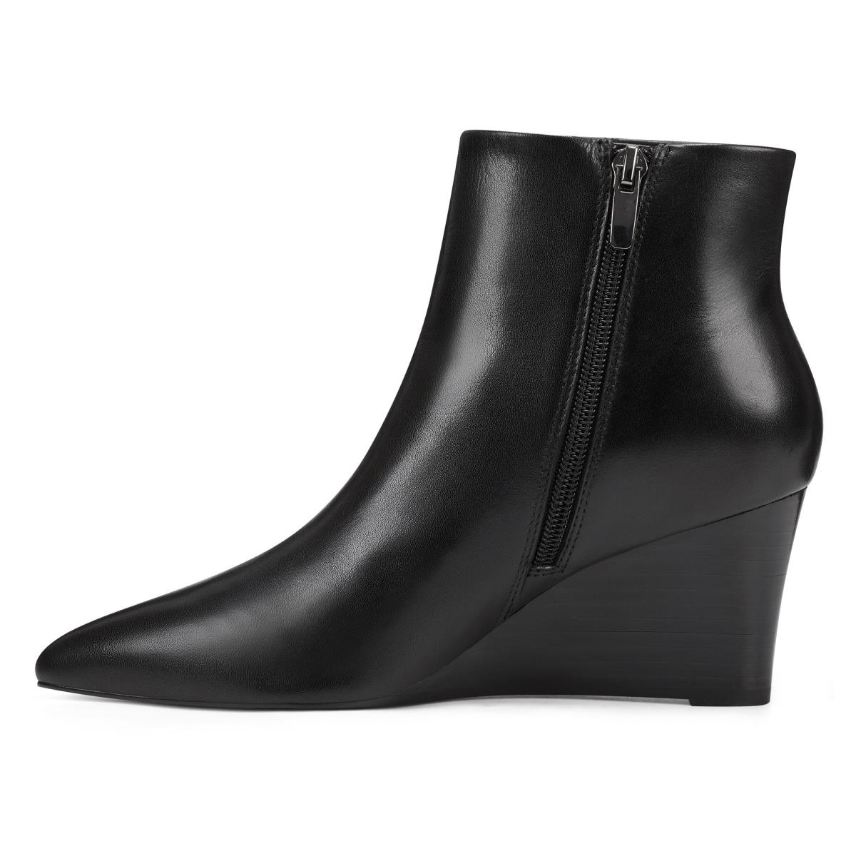 Bottines Nine West Carter Wedge Femme Noir | 4389YGSWD