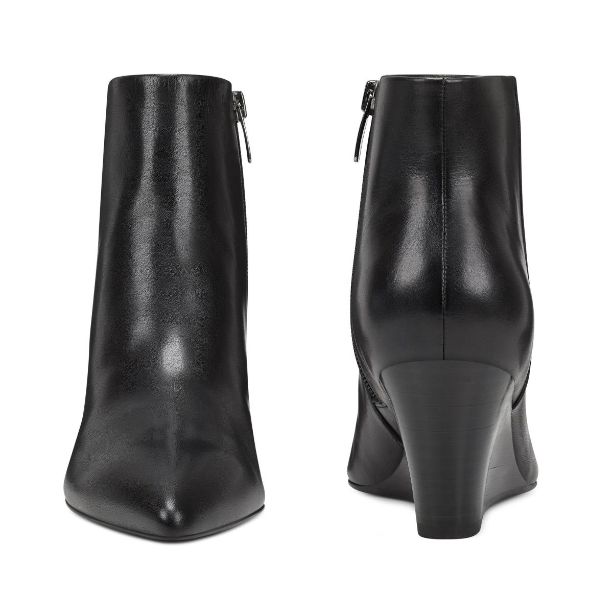 Bottines Nine West Carter Wedge Femme Noir | 4389YGSWD