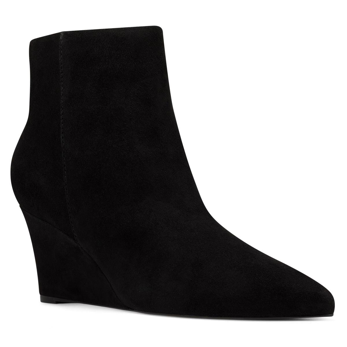 Bottines Nine West Carter Wedge Femme Noir | 6283FWVER