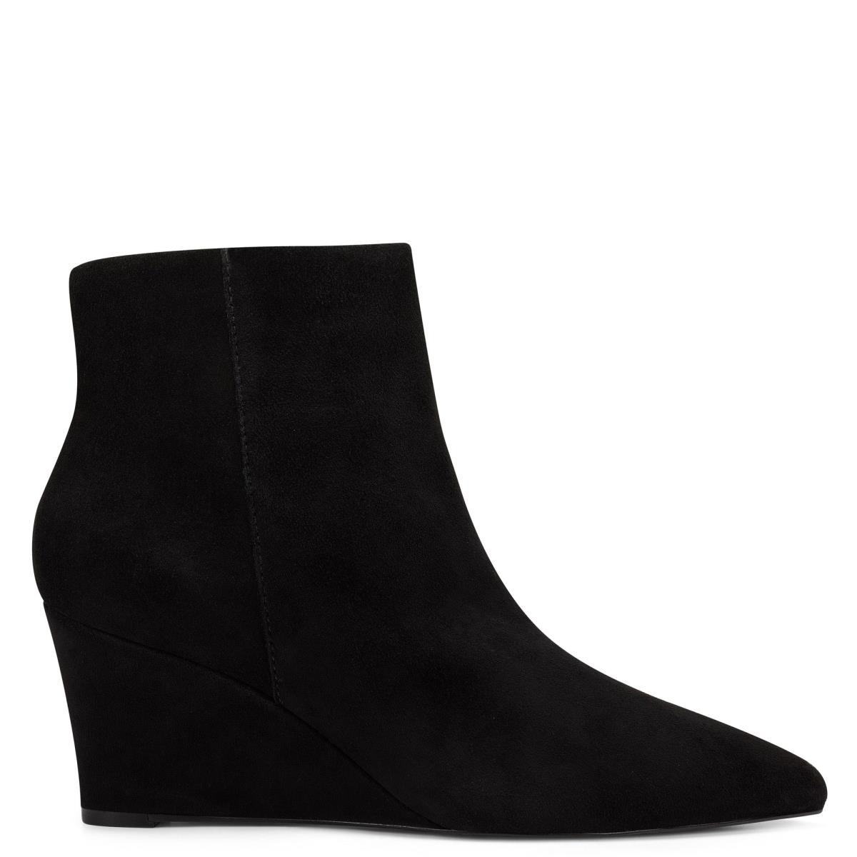 Bottines Nine West Carter Wedge Femme Noir | 6283FWVER