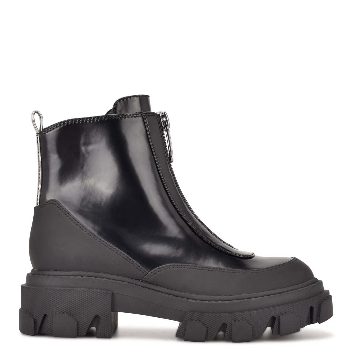 Bottines Nine West Cuz Lug Sole Femme Noir | 6350BZRYE